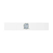Elegante Stofblauwe Bloemige Bruiloft Uitnodigingen Wikkel (Vlak)