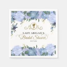 Elegante Stofblauwe Bloemrijke Victoriaanse Bruids