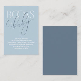 Elegante Stofblauwe Boekverzoek Bijlagekaart Informatiekaartje