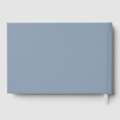 Elegante Stofblauwe Bruiloft Gastenboek (Achterkant)