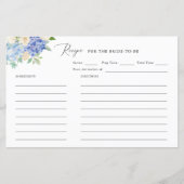 Elegante Stofblauwe Bruiloftsrecept Kaarten (Voorkant)