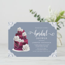 Elegante Stofblauwe Cake En Kant Bruids Bruiloft