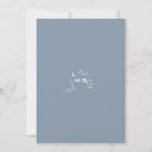 Elegante Stofblauwe Calligrafie Oefenavond Kaart (Achterkant)