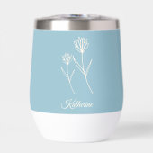 Elegante Stofblauwe Eenvoudige Bloem (Voorkant)