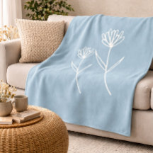 Elegante Stofblauwe Eenvoudige Bloem