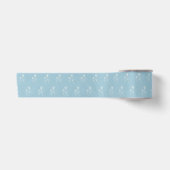 Elegante Stofblauwe Eenvoudige Bloem Satijnen Lint (Voorkant)