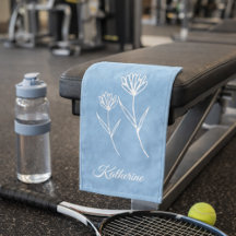 Elegante Stofblauwe Eenvoudige Bloem Sport