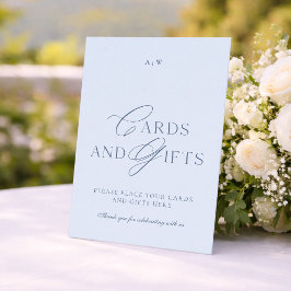 Elegante Stofblauwe Kaarten en Cadeaus Huwelijksbo