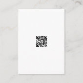 Elegante Stofblauwe Monogram Wapen QR Code RSVP Informatiekaartje (Achterkant)