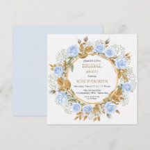 Elegante Stofblauwe Rozen en Baby's Breath