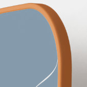 Elegante Stofblauwe Script Moderne Naam Persoonlij Pickleball Paddle (Links Detail)