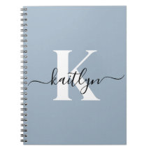 Elegante Stofblauwe Script Monogram