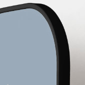 Elegante Stofblauwe Script Monogram Pickleball Paddle (Links Detail)