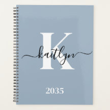 Elegante Stofblauwe Script Monogram