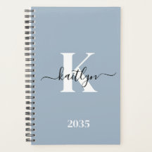 Elegante Stofblauwe Script Monogram