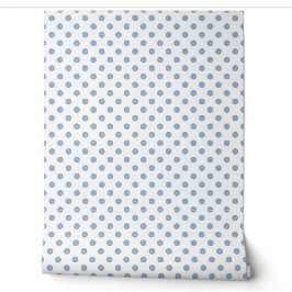 Elegante Stofblauwe Stippen Behang