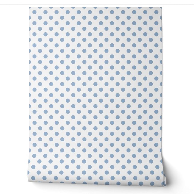 Elegante Stofblauwe Stippen Behang (Afrollen)