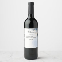 Elegante Stofblauwe Strik Bruiloft Retouradres