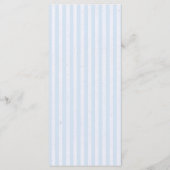 Elegante Stofblauwe Strik Coquette Platte Menu (Achterkant)