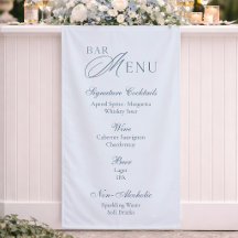 Elegante Stofblauwe Trouwbarmenu