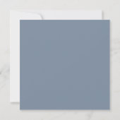 Elegante Stofblauwe Trouwlied QR Save The Date (Achterkant)