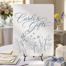 Elegante Stofblauwe Wildebloem Kaarten en Cadeaus Poster