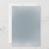 Elegante Stofblauwe Witte Slingerlichtjes Bruiloft Kaart (Achterkant)