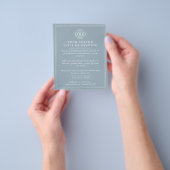Elegante Stofblauwe Zakelijke Logo Promotie Flyer (Hand)