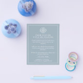 Elegante Stofblauwe Zakelijke Logo Promotie Flyer (Enkel)