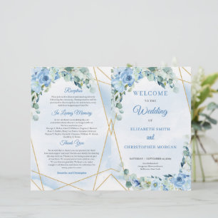 Elegante stoffig blauwe aquarel bloemmotief eucaly