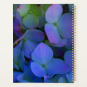 Elegante stoffige blauw paarse bloemen planner (Achterkant)