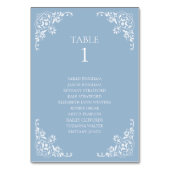 Elegante stoffige blauw-witte  rand kaart (Achterkant)