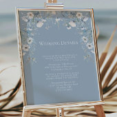 Elegante stoffige blauwe bloemen bloemenbruiloft d