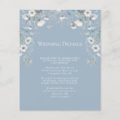 Elegante stoffige blauwe bloemen bloemenbruiloft d (Voorkant)