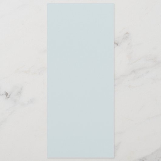 Elegante stoffige blauwe bloemenbruiloft menu (Achterkant)