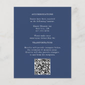 Elegante stoffige blauwe bloemenreceptie bruiloft (Achterkant)