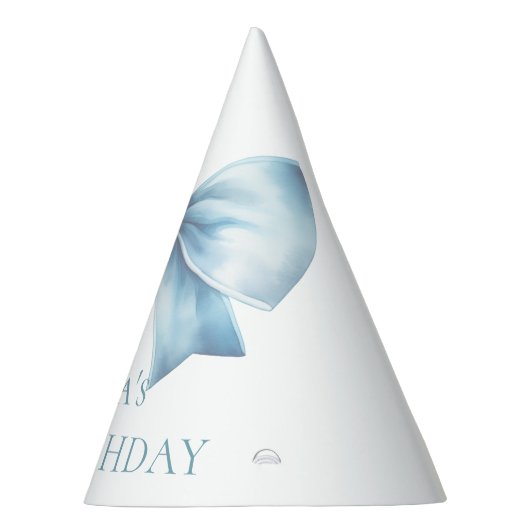 Elegante stoffige blauwe boog eerste jongen verjaa feesthoedjes (Rechts)