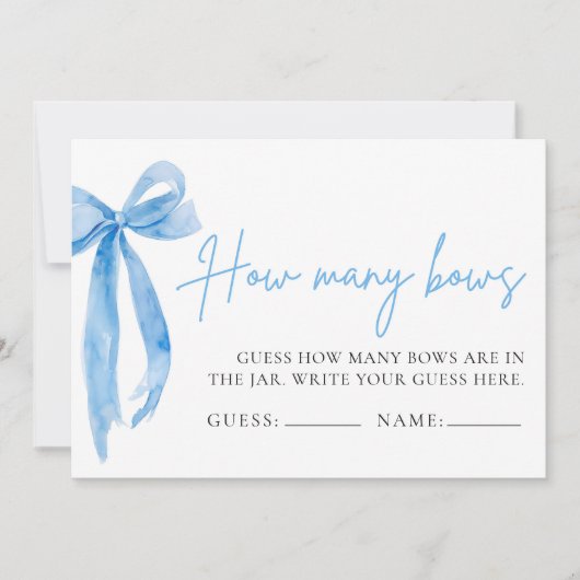 Elegante stoffige blauwe boog Raad hoeveel bogen s Kaart (Voorkant)