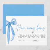 Elegante stoffige blauwe boog Raad hoeveel bogen s Kaart (Voorkant / Achterkant)