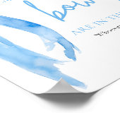 Elegante stoffige blauwe boog Raad hoeveel bogen s Poster (Hoek)