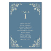 Elegante stoffige blauwe boter geel rand kaart (Achterkant)