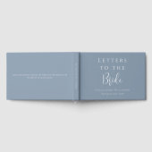 Elegante stoffige blauwe brieven aan de bruid gastenboek (Volledig)