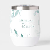 Elegante stoffige blauwe eucalyptus turquoise bloe (Voorkant)