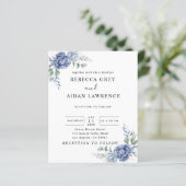 Elegante stoffige blauwe groen bruiloft benodigdhe (Staand voorkant)