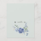 Elegante stoffige blauwe groen bruiloft benodigdhe (Achterkant)