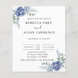 Elegante stoffige blauwe groen bruiloft benodigdhe