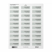 Elegante stoffige blauwe groen bruiloft benodigdhe etiket (Full Sheet)