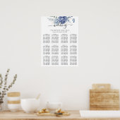 Elegante stoffige blauwe groen bruiloft benodigdhe poster (Keuken)