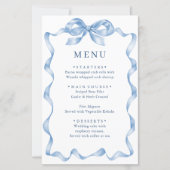 Elegante stoffige blauwe hand getekend boog bruilo (Voorkant)