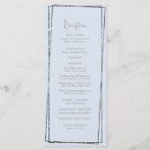 Elegante stoffige blauwe receptie bruiloft toast menu (Voorkant)